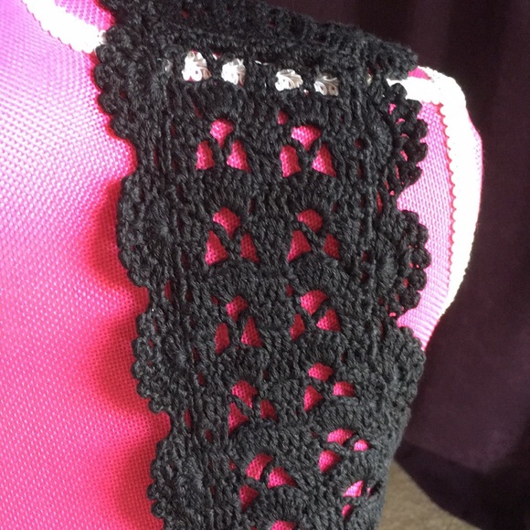 Sugar Blues M black open crochet vest - Picture 6 of 7